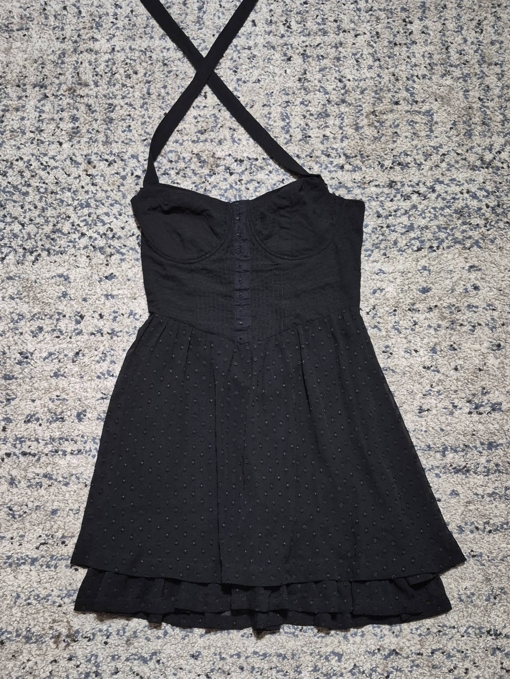 Guess Black Halter Mini Dress